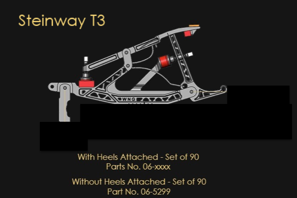 Taffijn Wessell Nickel & Gross Steinway - no chusion - heels not attached