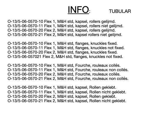 Taffijn WN&G M&H std hamerstelen + kapsel tubular
