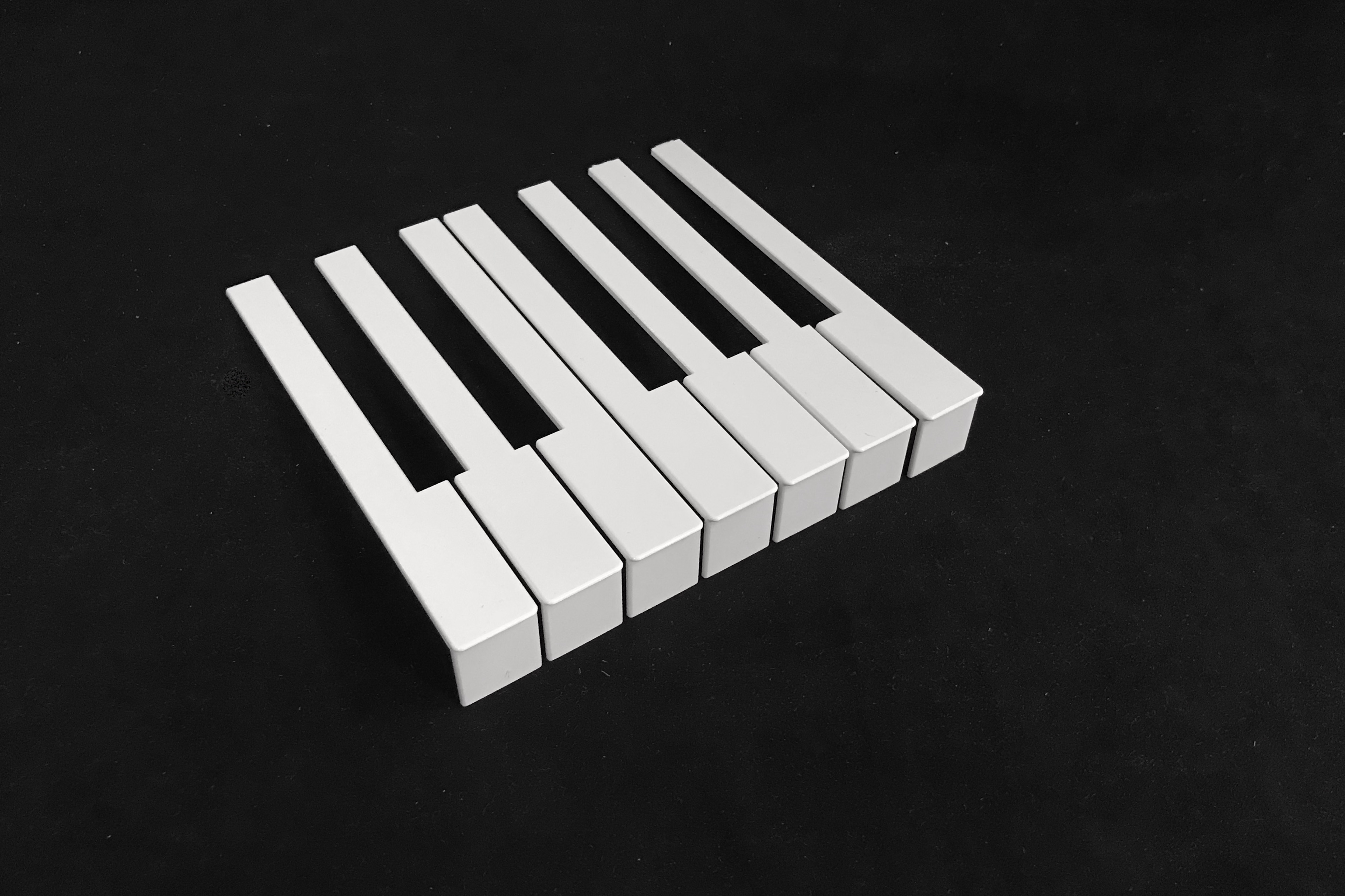 Taffijn klavierbeleg met front wit 50 mm