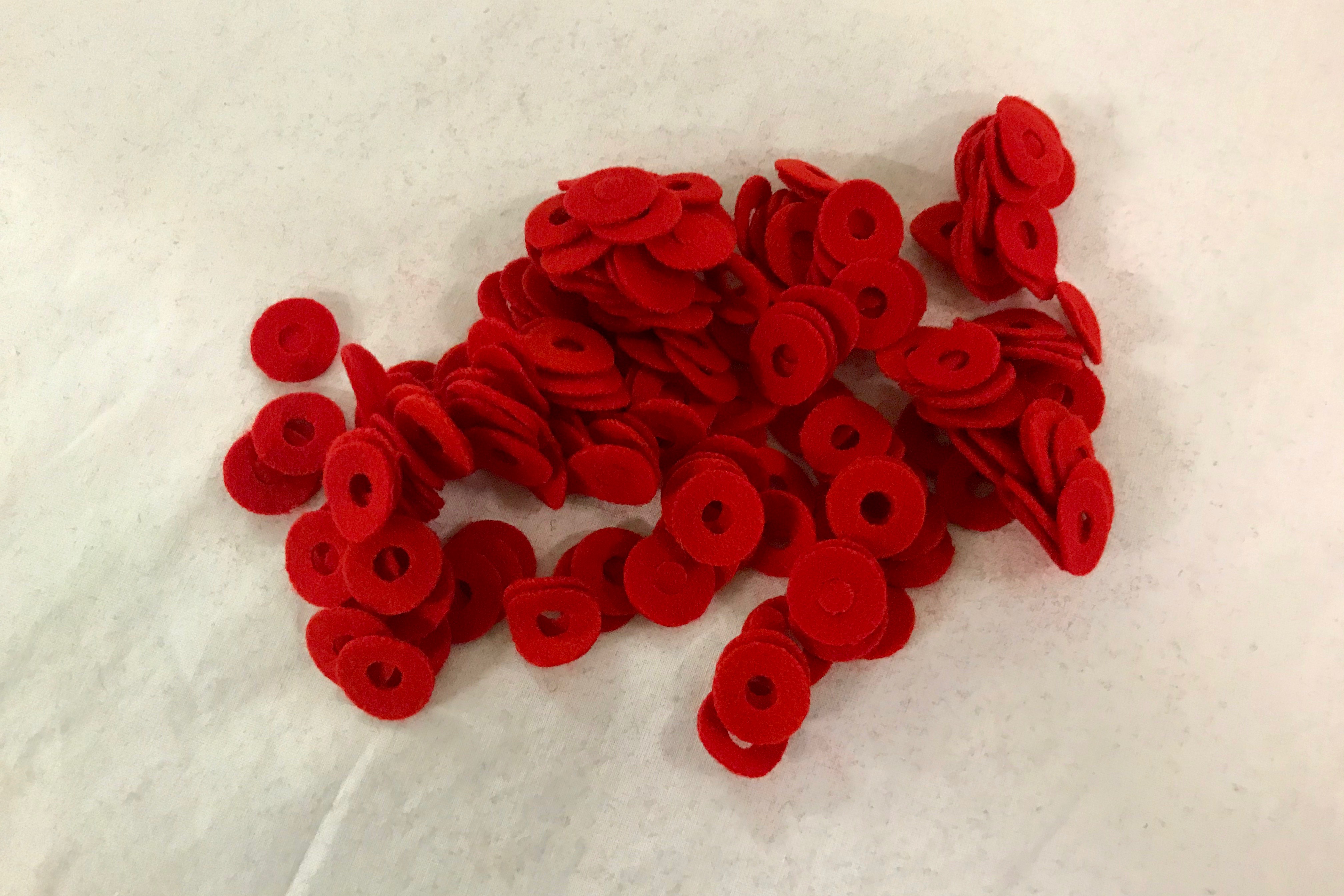 Taffijn Viltrondels voor stempinnen rood