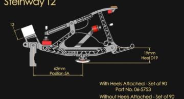 Taffijn Wessell nickel & gross Steinway - tall w/cushion - heels attached